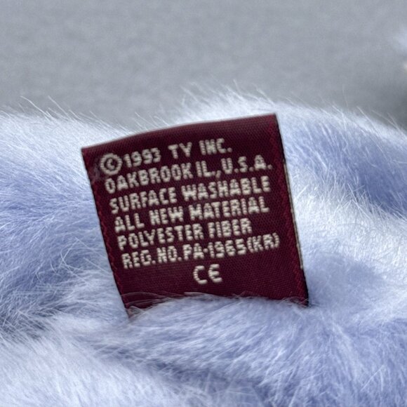 Azalea Light Blue Rabbit Bunny Hare Attic Treasures Pink Ribbon Floppy TY 1993 - Picture 7 of 7